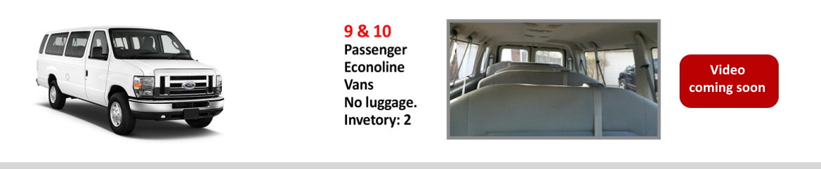 Transportation Shuttle Econoline, Fleet for Miami and Ft Lauderdale Hotels